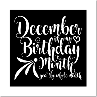 December Birthday Design (White) Posters and Art